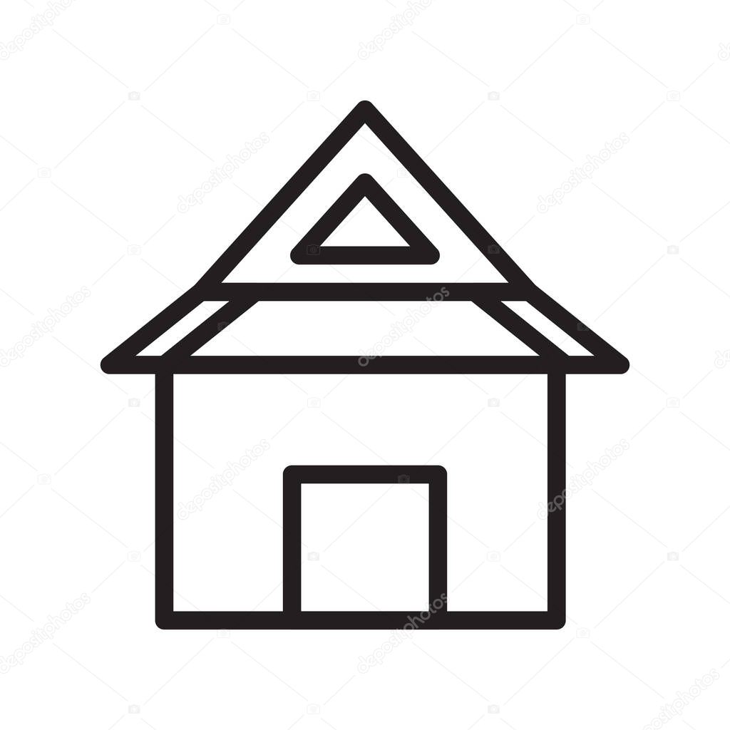 Illustration vector and logo house outlines style. icon on white background. Icon sign from modern collection for mobile concept and web apps design. Nice design perfect.