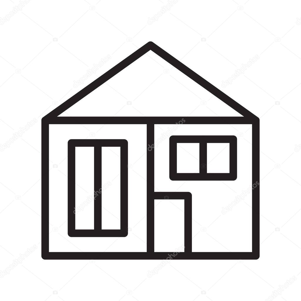 Illustration vector and logo house outlines style. icon on white background. Icon sign from modern collection for mobile concept and web apps design. Nice design perfect.