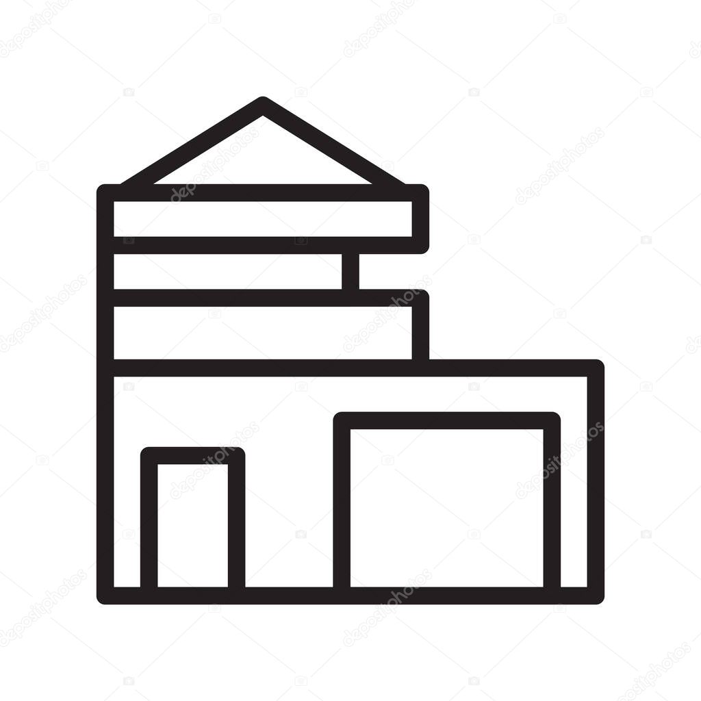 Illustration vector and logo house outlines style. icon on white background. Icon sign from modern collection for mobile concept and web apps design. Nice design perfect.