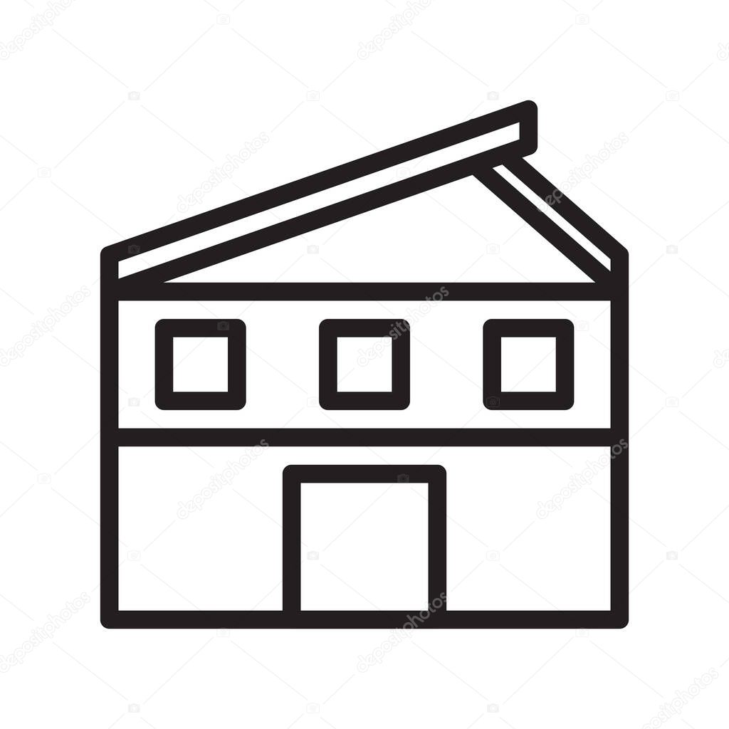Illustration vector and logo house outlines style. icon on white background. Icon sign from modern collection for mobile concept and web apps design. Nice design perfect.