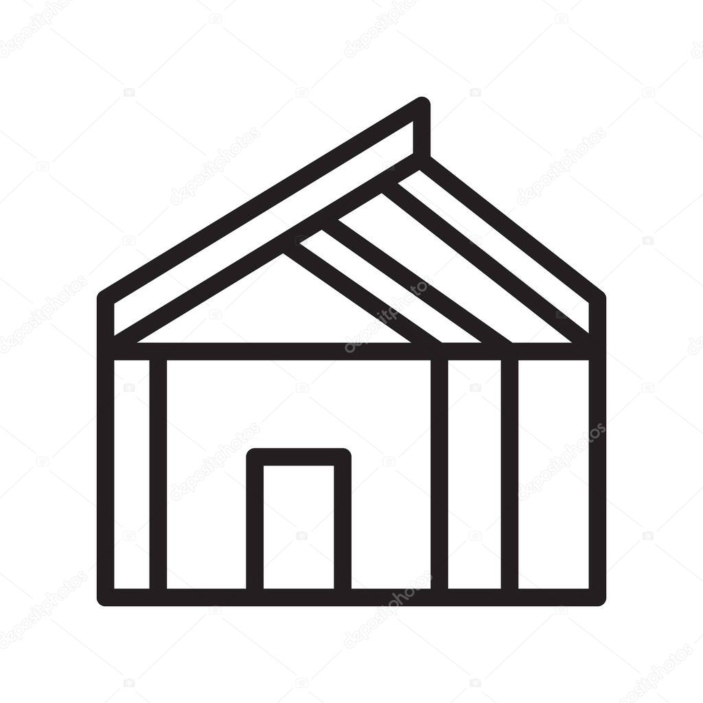 Illustration vector and logo house outlines style. icon on white background. Icon sign from modern collection for mobile concept and web apps design. Nice design perfect.