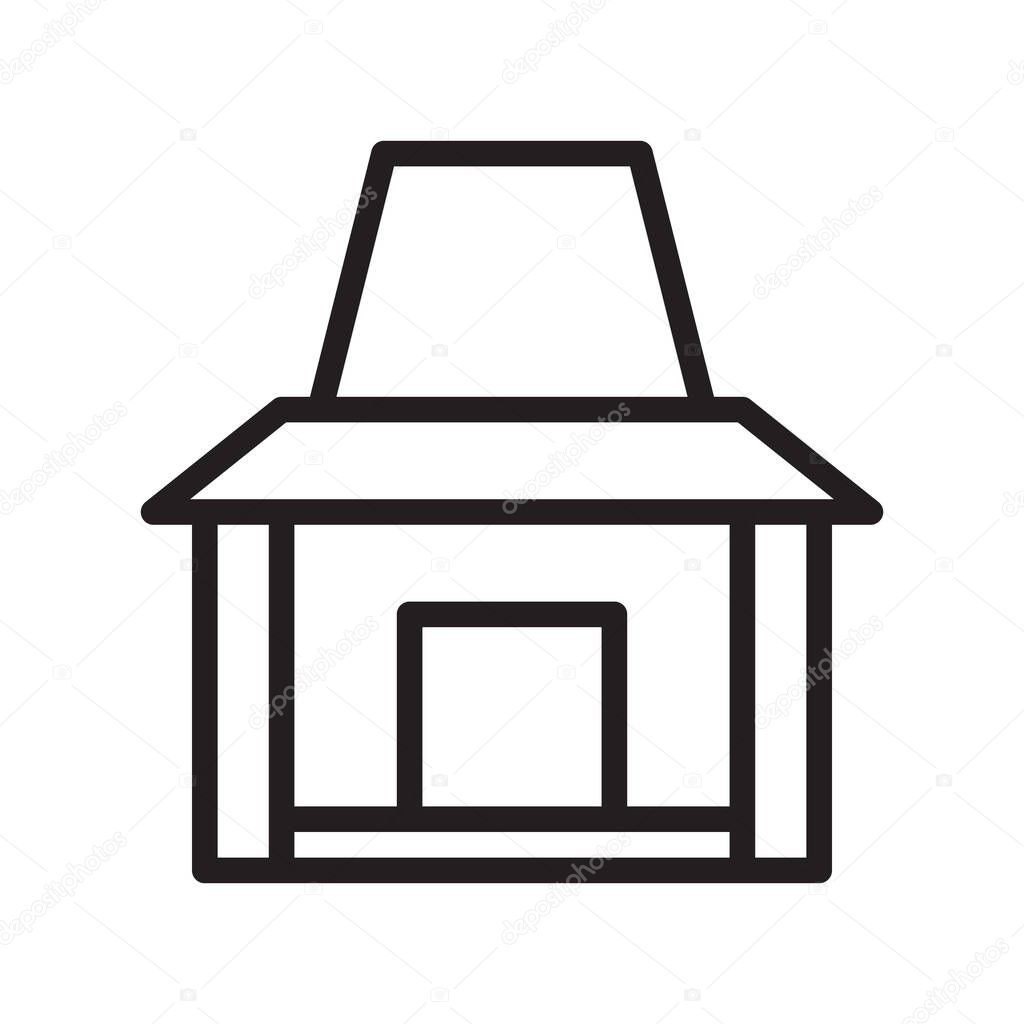 Illustration vector and logo house outlines style. icon on white background. Icon sign from modern collection for mobile concept and web apps design. Nice design perfect.