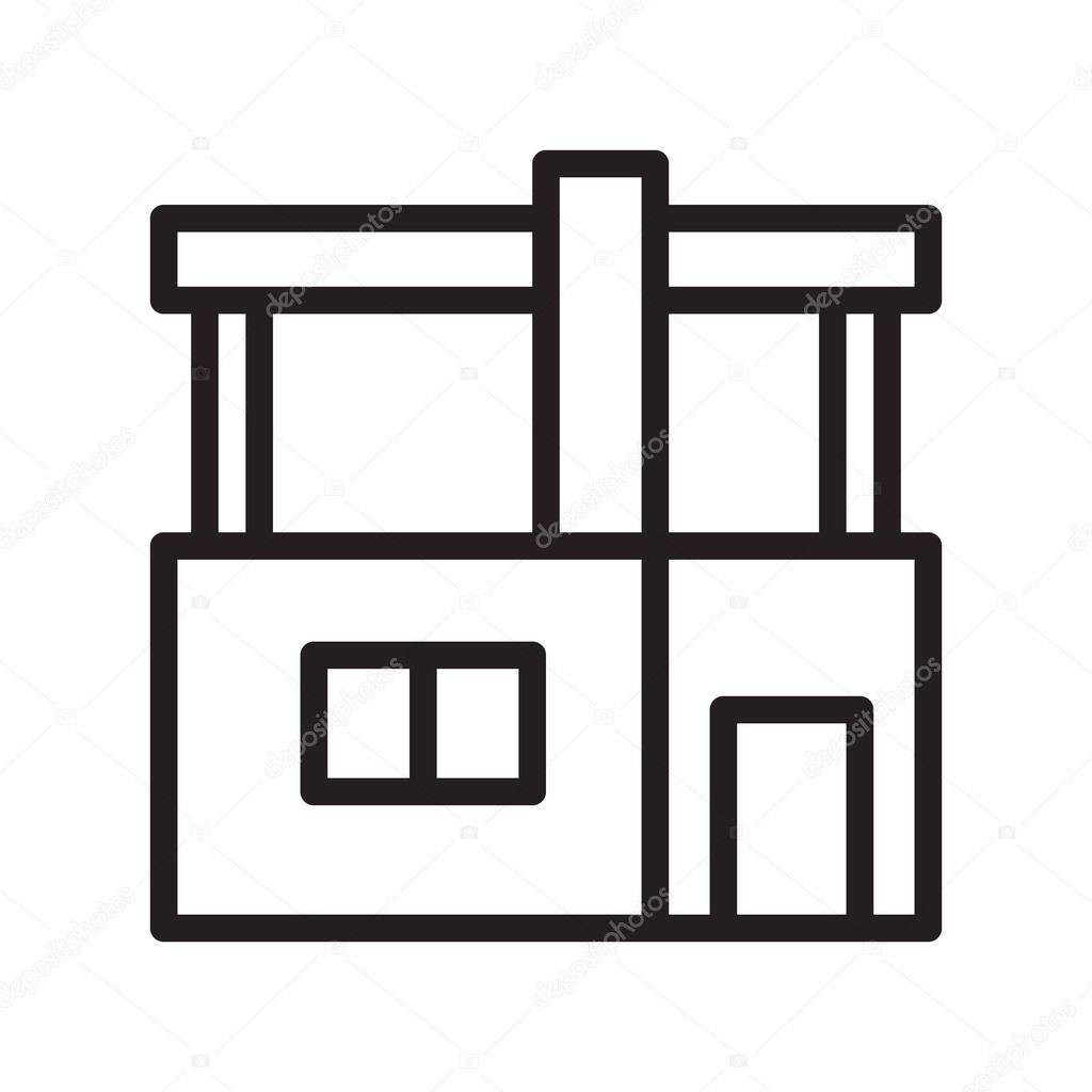 Illustration vector and logo house outlines style. icon on white background. Icon sign from modern collection for mobile concept and web apps design. Nice design perfect.