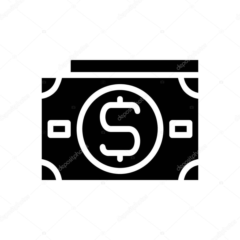 illustration vector and logo money solid style. icon on white background. Icon sign from modern collection for mobile concept and web apps design. Nice design perfect.