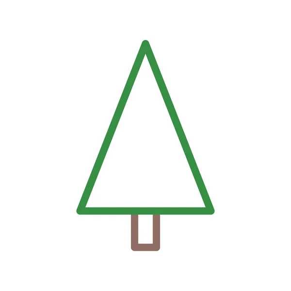 Illustration Vektor Och Logotyp Träd Flerfärgad Stil Ikon Vit Bakgrund — Stock vektor