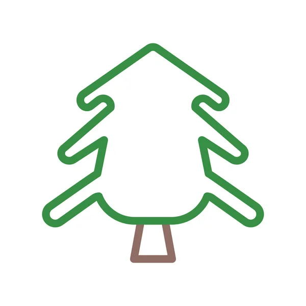 Illustration Vektor Och Logotyp Träd Flerfärgad Stil Ikon Vit Bakgrund — Stock vektor