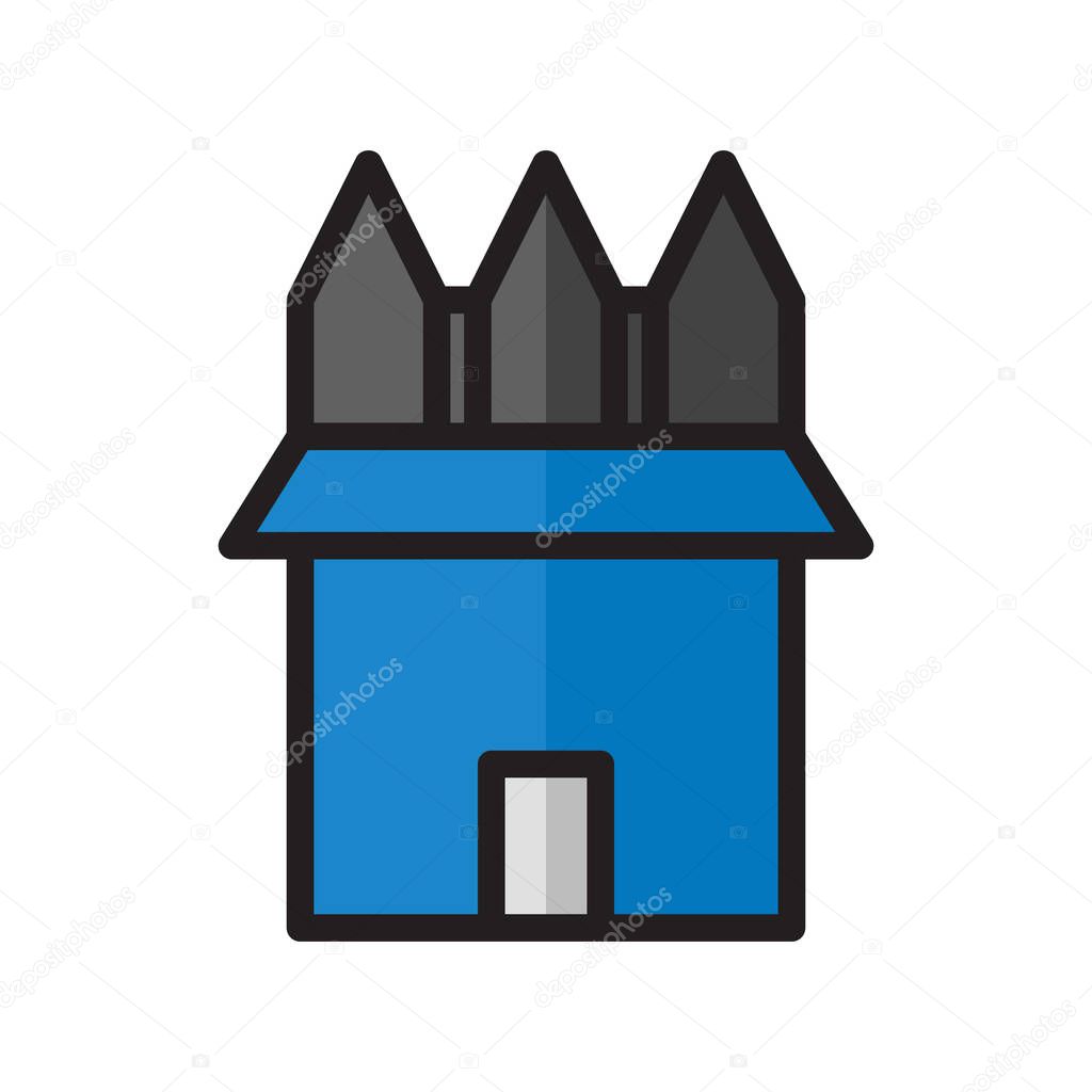 Illustration vector and logo house filat lines style. icon on white background. Icon sign from modern collection for mobile concept and web apps design. Nice design perfect.