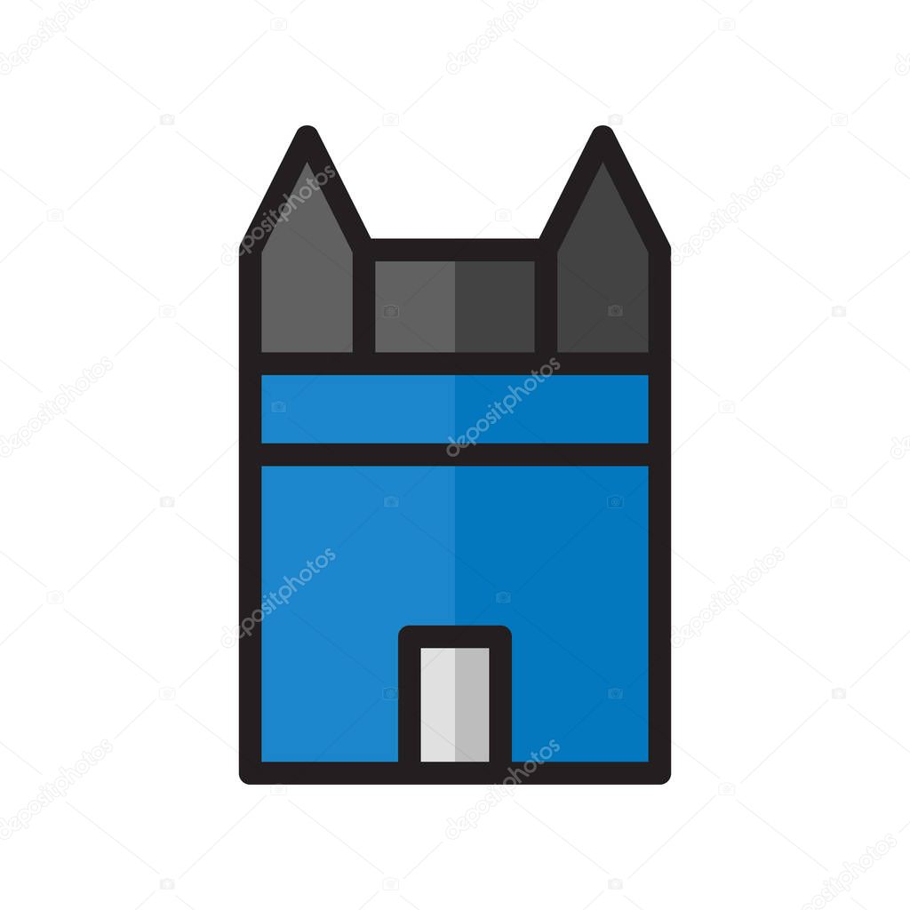 Illustration vector and logo house filat lines style. icon on white background. Icon sign from modern collection for mobile concept and web apps design. Nice design perfect.