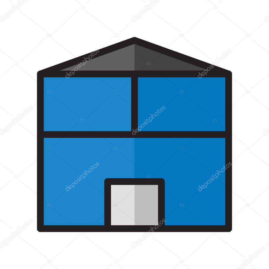 Illustration vector and logo house filat lines style. icon on white background. Icon sign from modern collection for mobile concept and web apps design. Nice design perfect.