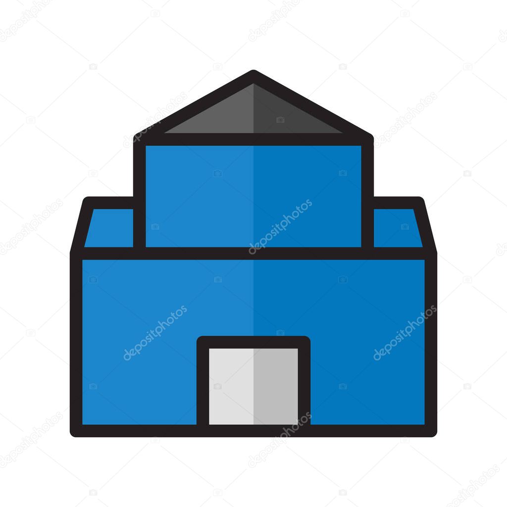 Illustration vector and logo house filat lines style. icon on white background. Icon sign from modern collection for mobile concept and web apps design. Nice design perfect.