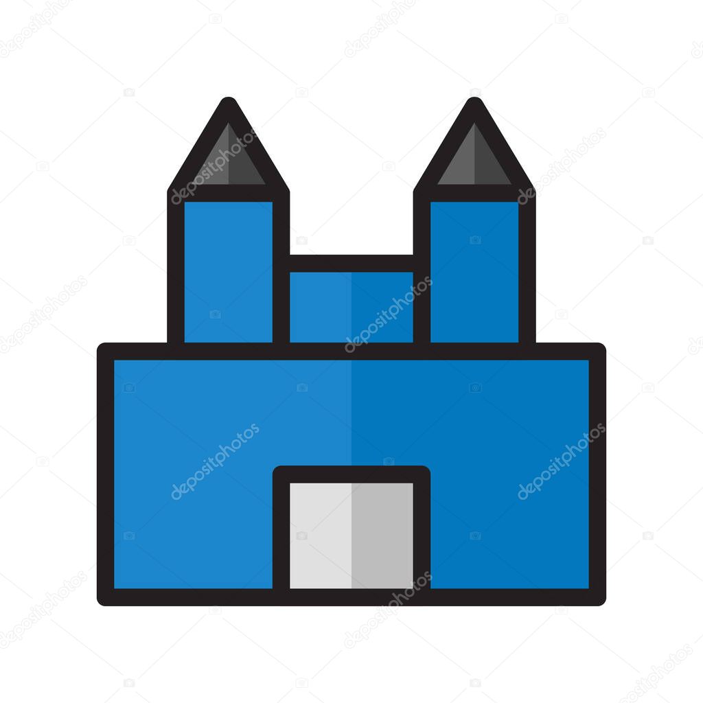 Illustration vector and logo house filat lines style. icon on white background. Icon sign from modern collection for mobile concept and web apps design. Nice design perfect.