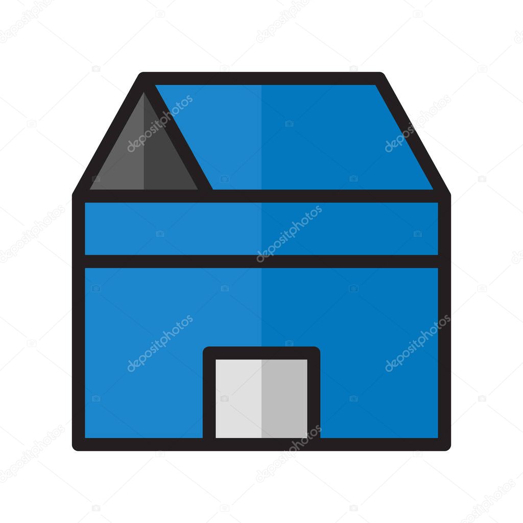 Illustration vector and logo house filat lines style. icon on white background. Icon sign from modern collection for mobile concept and web apps design. Nice design perfect.