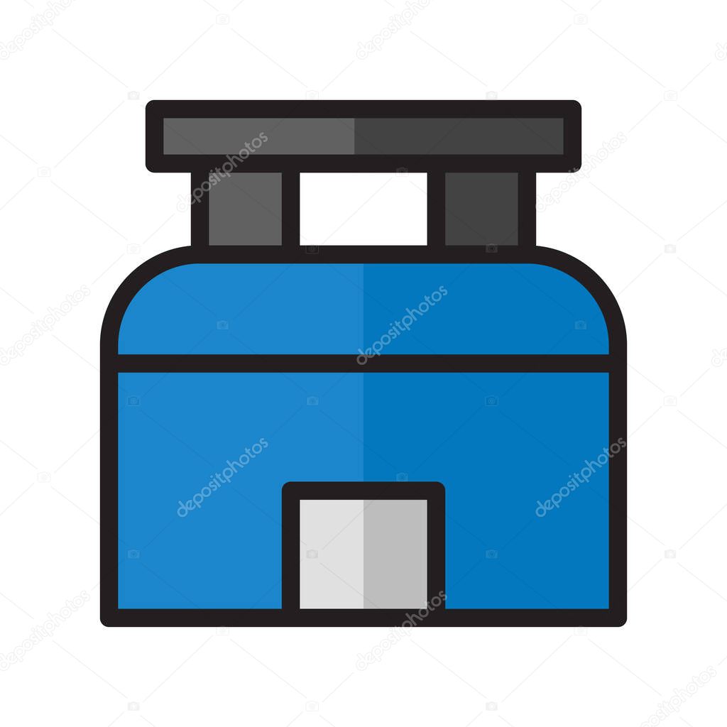 Illustration vector and logo house filat lines style. icon on white background. Icon sign from modern collection for mobile concept and web apps design. Nice design perfect.
