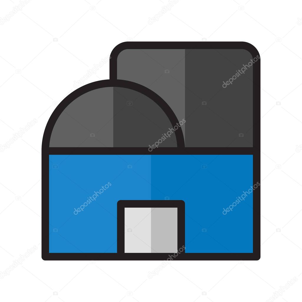 Illustration vector and logo house filat lines style. icon on white background. Icon sign from modern collection for mobile concept and web apps design. Nice design perfect.