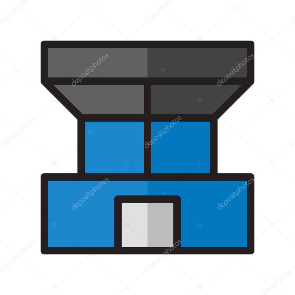 Illustration vector and logo house filat lines style. icon on white background. Icon sign from modern collection for mobile concept and web apps design. Nice design perfect.