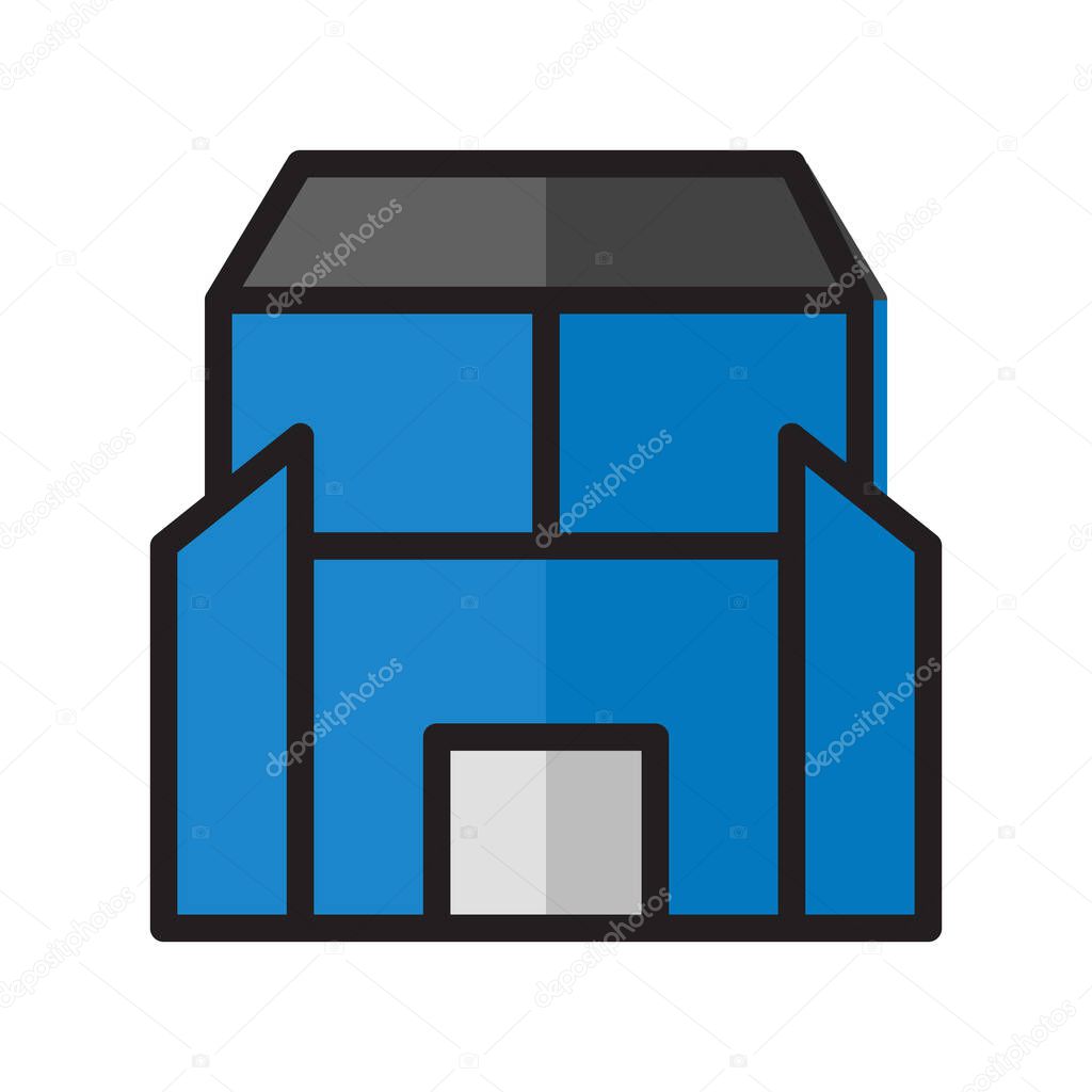 Illustration vector and logo house filat lines style. icon on white background. Icon sign from modern collection for mobile concept and web apps design. Nice design perfect.