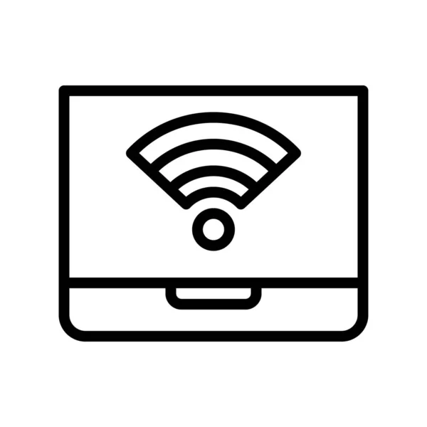 Ilustración Vector Logotipo Wifi Describe Estilo Icono Sobre Fondo Blanco — Archivo Imágenes Vectoriales