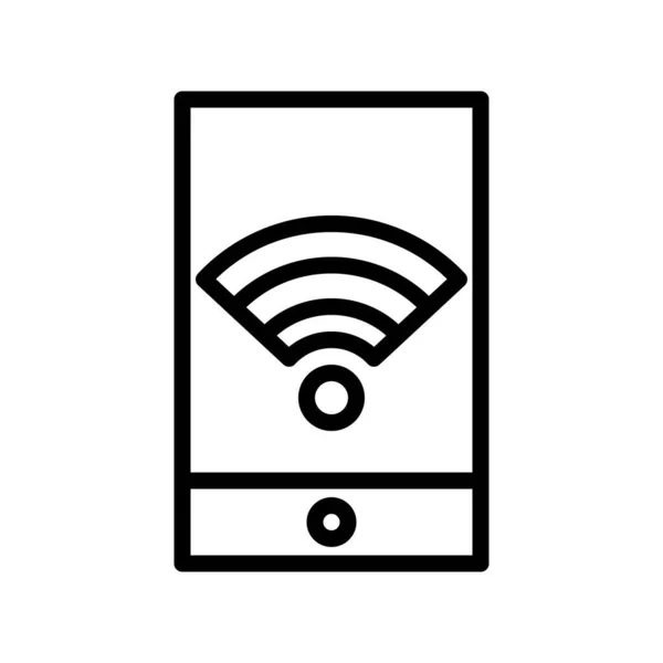 Ilustración Vector Logotipo Wifi Describe Estilo Icono Sobre Fondo Blanco — Archivo Imágenes Vectoriales