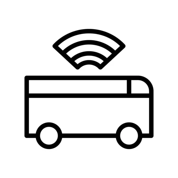 Illustrazione Vettore Logo Wifi Delinea Stile Icona Sfondo Bianco Icona — Vettoriale Stock