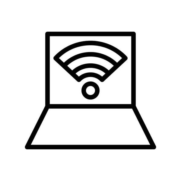 Ilustración Vector Logotipo Wifi Describe Estilo Icono Sobre Fondo Blanco — Archivo Imágenes Vectoriales