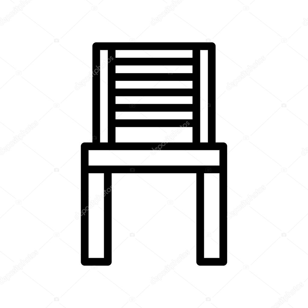 Illustration vector and logo chair outlines style. icon on white background. Icon sign from modern collection for mobile concept and web apps design. Nice design perfect.