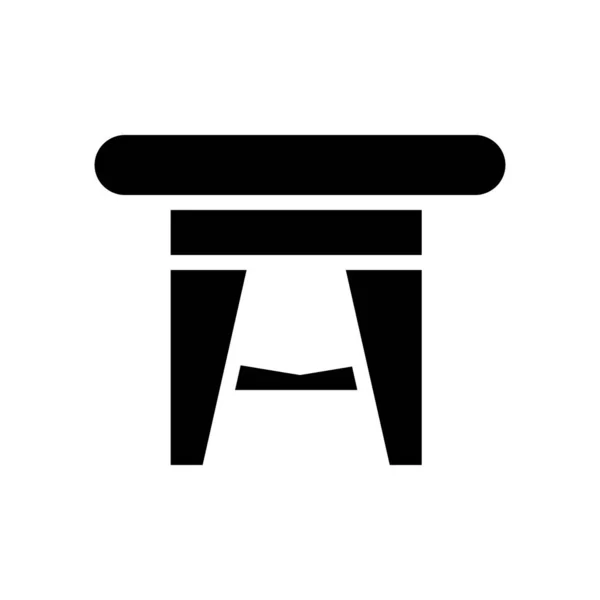 Ilustracja Wektor Logo Stół Solidny Styl Ikona Białym Tle Ikona — Wektor stockowy