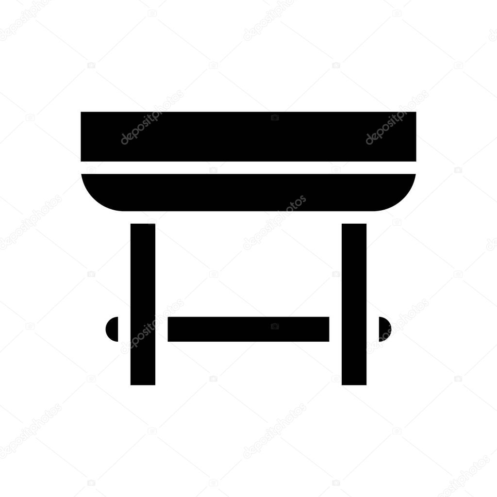 Illustration vector and logo table solid style. icon on white background. Icon sign from modern collection for mobile concept and web apps design. Nice design perfect.