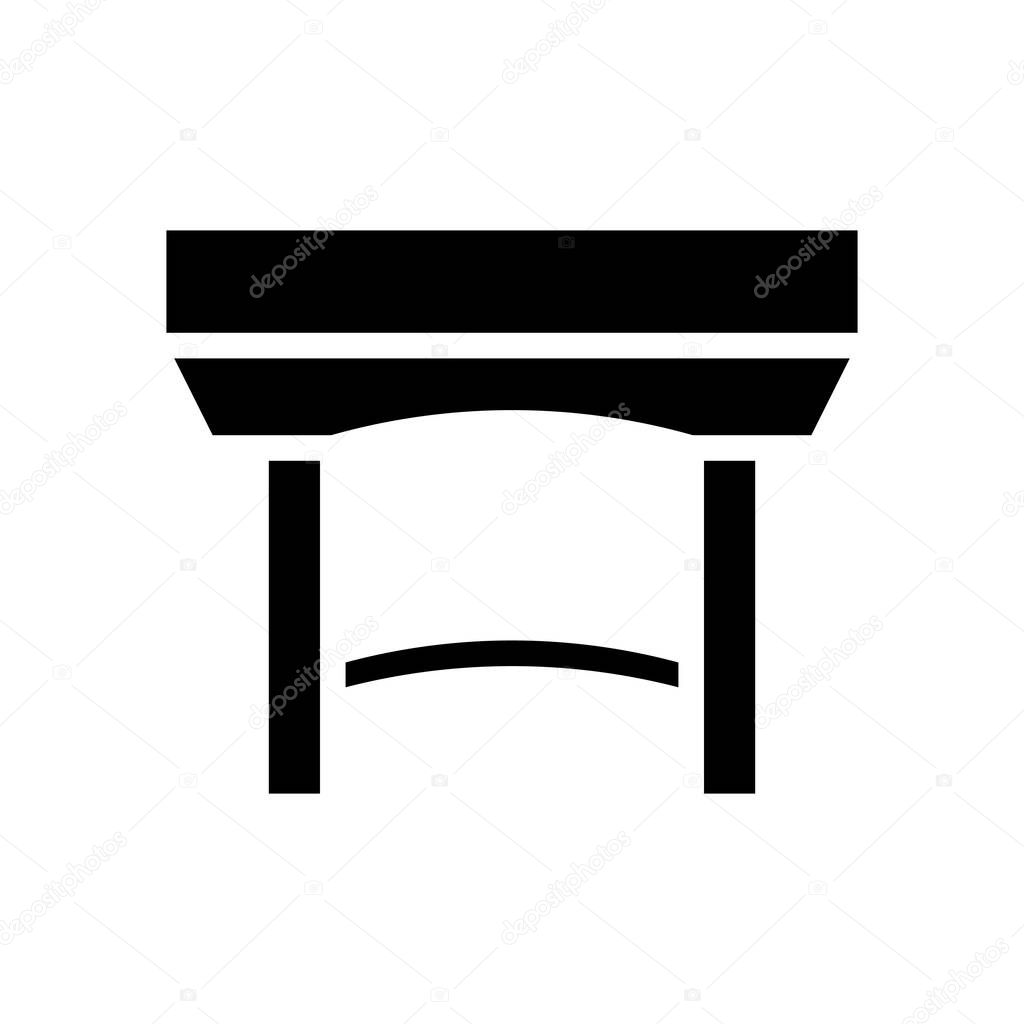 illustration vector and logo table solid style. icon on white background. Icon sign from modern collection for mobile concept and web apps design. Nice design perfect.