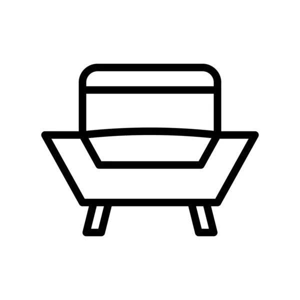 Gaya Vektor Ilustrasi Dan Logo Sofa Oulines Ikon Pada Latar - Stok Vektor