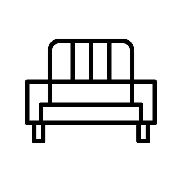 Illustration Vektor Und Logo Sofa Outlines Stil Symbol Auf Weißem — Stockvektor