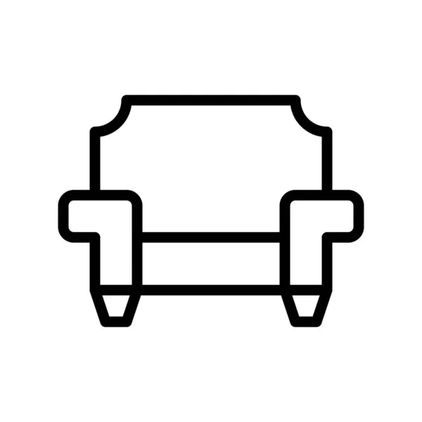 Illustration Vektor Und Logo Sofa Outlines Stil Symbol Auf Weißem — Stockvektor