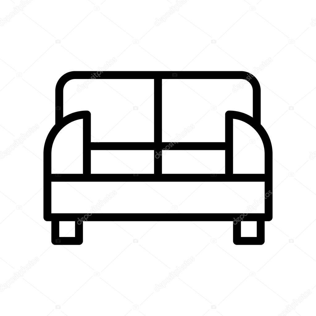 Illustration vector and logo sofa oulines style. icon on white background. Icon sign from modern collection for mobile concept and web apps design. Nice design perfect.