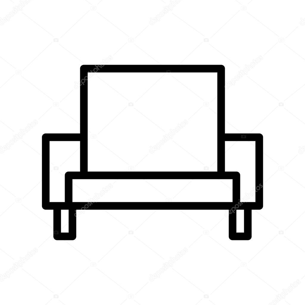 Illustration vector and logo sofa oulines style. icon on white background. Icon sign from modern collection for mobile concept and web apps design. Nice design perfect.