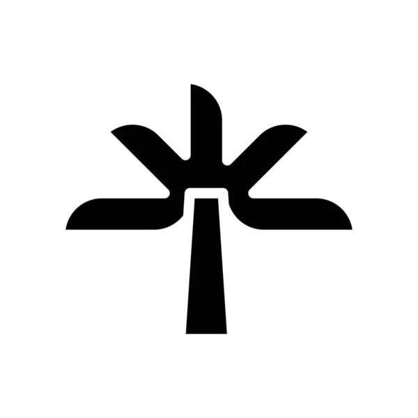 Ilustración Vector Logotipo Árbol Estilo Sólido Icono Sobre Fondo Blanco — Vector de stock