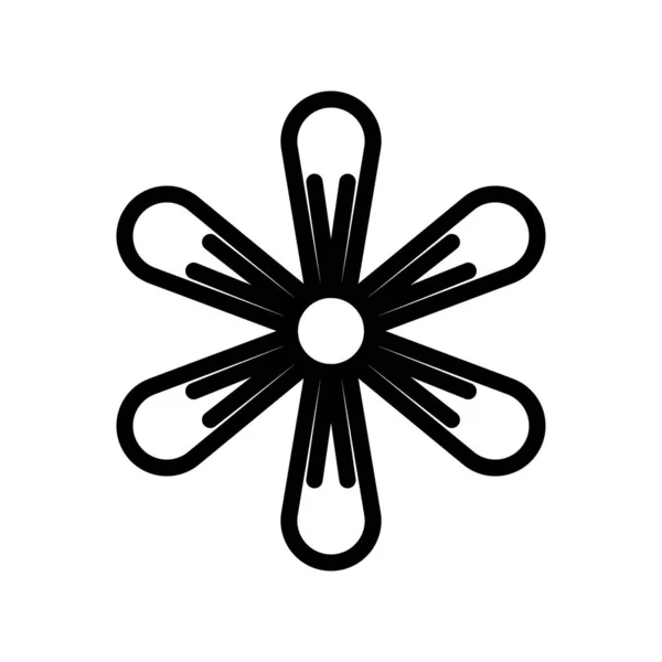 Иллюстрации Вектор Логотип Цветок Украшения Очертания Стиля Значок Белом Фоне — стоковый вектор