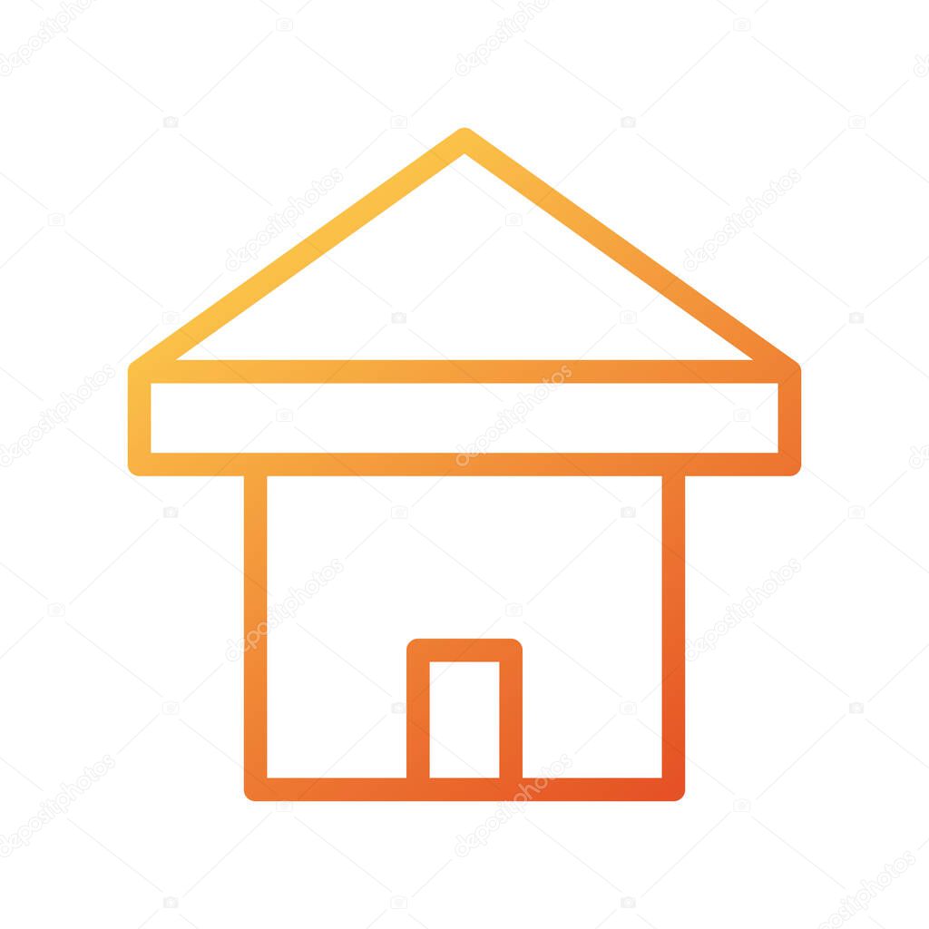 Illustration vector and logo house gradient lines style. icon on white background. Icon sign from modern collection for mobile concept and web apps design. Nice design perfect.