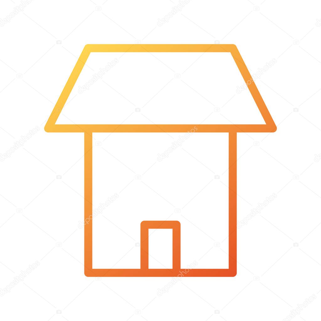 Illustration vector and logo house gradient lines style. icon on white background. Icon sign from modern collection for mobile concept and web apps design. Nice design perfect.