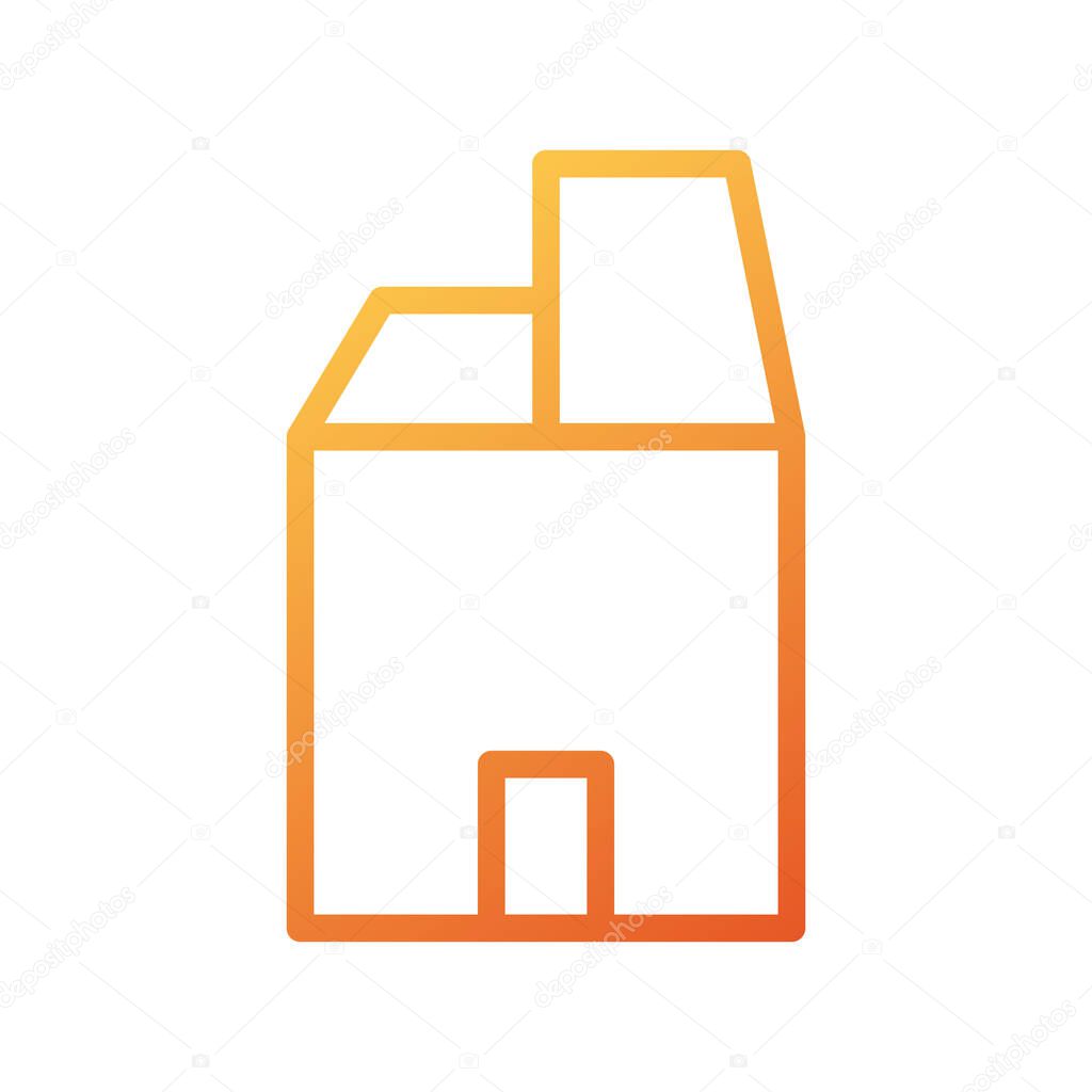 Illustration vector and logo house gradient lines style. icon on white background. Icon sign from modern collection for mobile concept and web apps design. Nice design perfect.