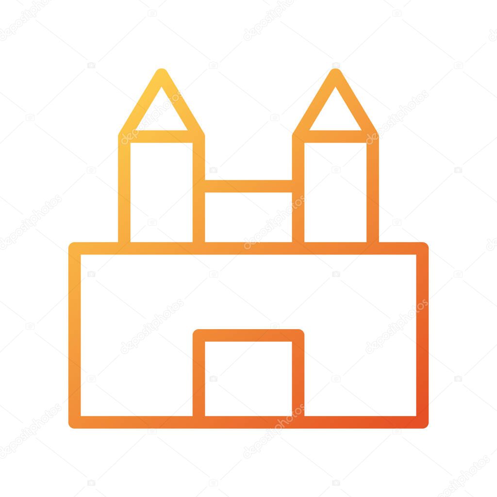 Illustration vector and logo house gradient lines style. icon on white background. Icon sign from modern collection for mobile concept and web apps design. Nice design perfect.