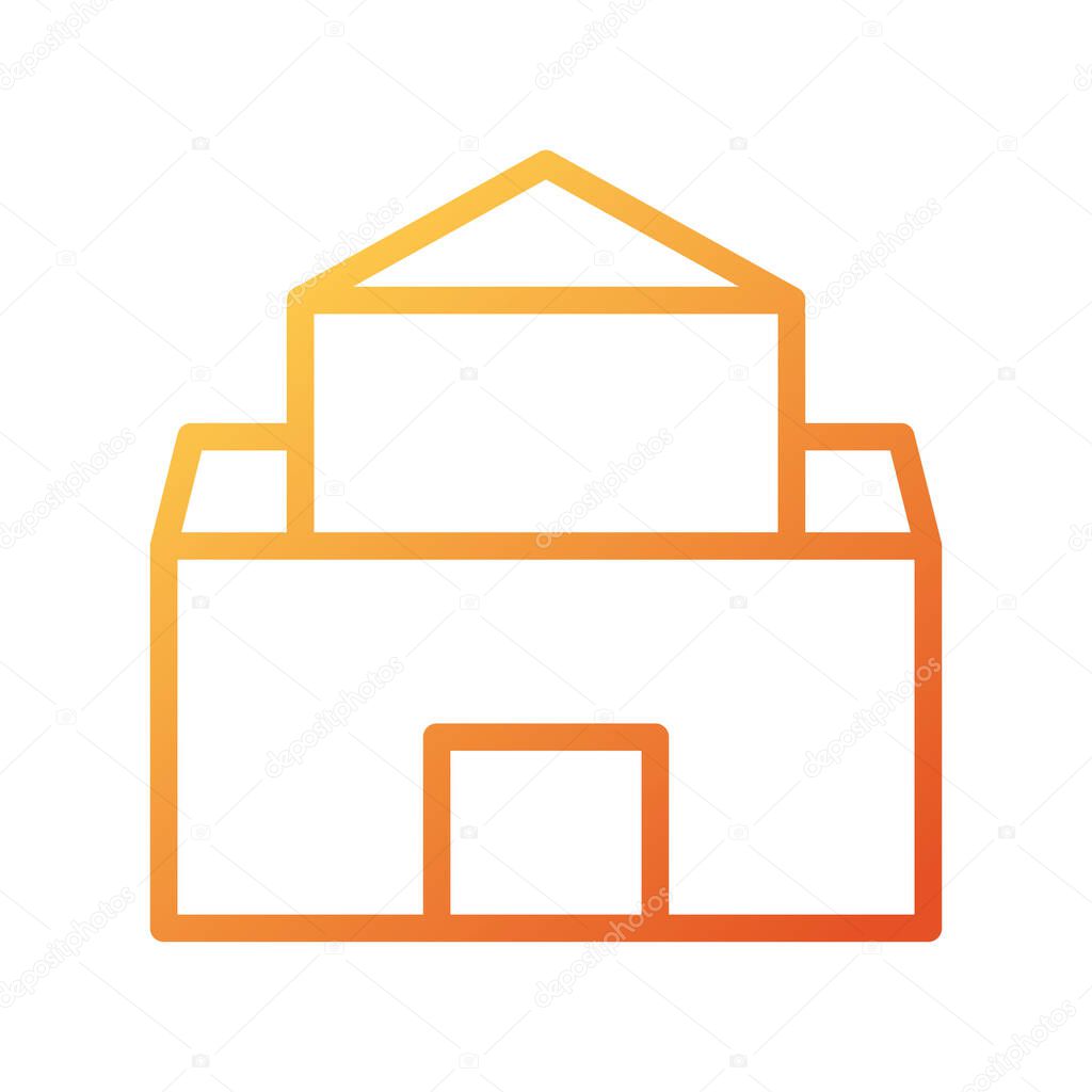 Illustration vector and logo house gradient lines style. icon on white background. Icon sign from modern collection for mobile concept and web apps design. Nice design perfect.