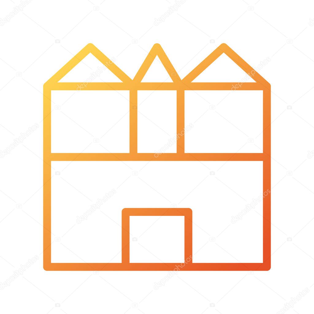 Illustration vector and logo house gradient lines style. icon on white background. Icon sign from modern collection for mobile concept and web apps design. Nice design perfect.
