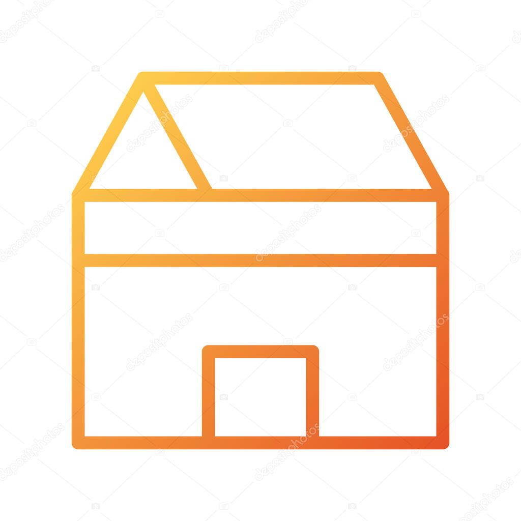 Illustration vector and logo house gradient lines style. icon on white background. Icon sign from modern collection for mobile concept and web apps design. Nice design perfect.