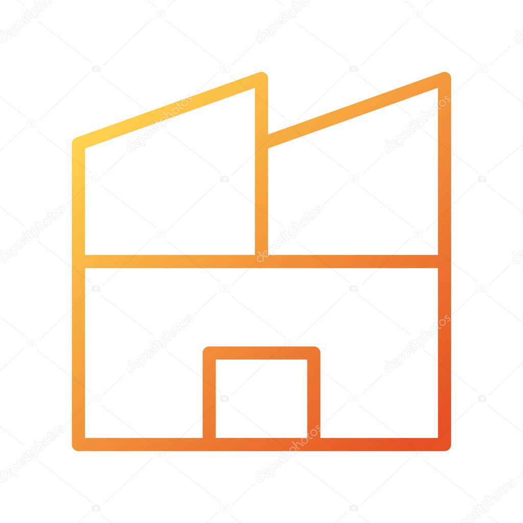 Illustration vector and logo house gradient lines style. icon on white background. Icon sign from modern collection for mobile concept and web apps design. Nice design perfect.