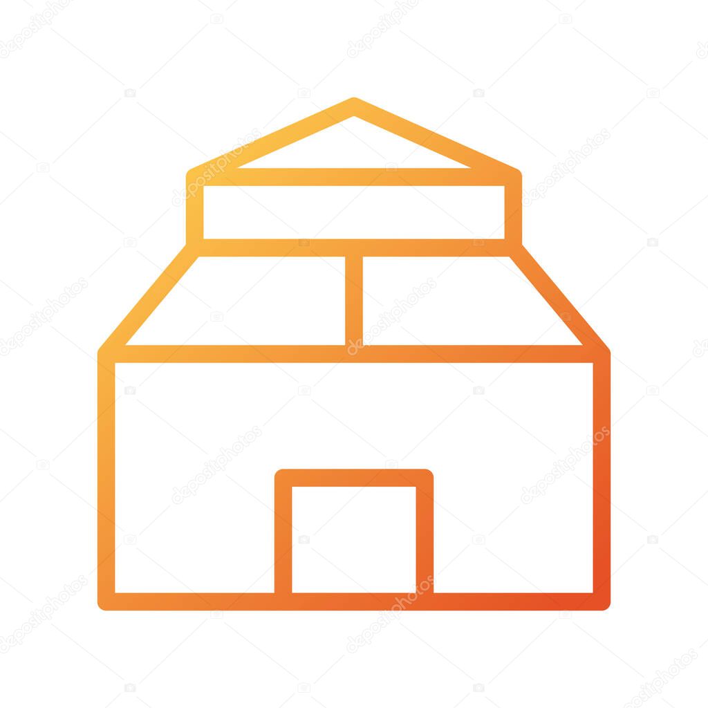 Illustration vector and logo house gradient lines style. icon on white background. Icon sign from modern collection for mobile concept and web apps design. Nice design perfect.