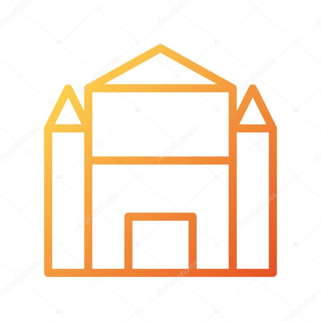 Illustration vector and logo house gradient lines style. icon on white background. Icon sign from modern collection for mobile concept and web apps design. Nice design perfect.