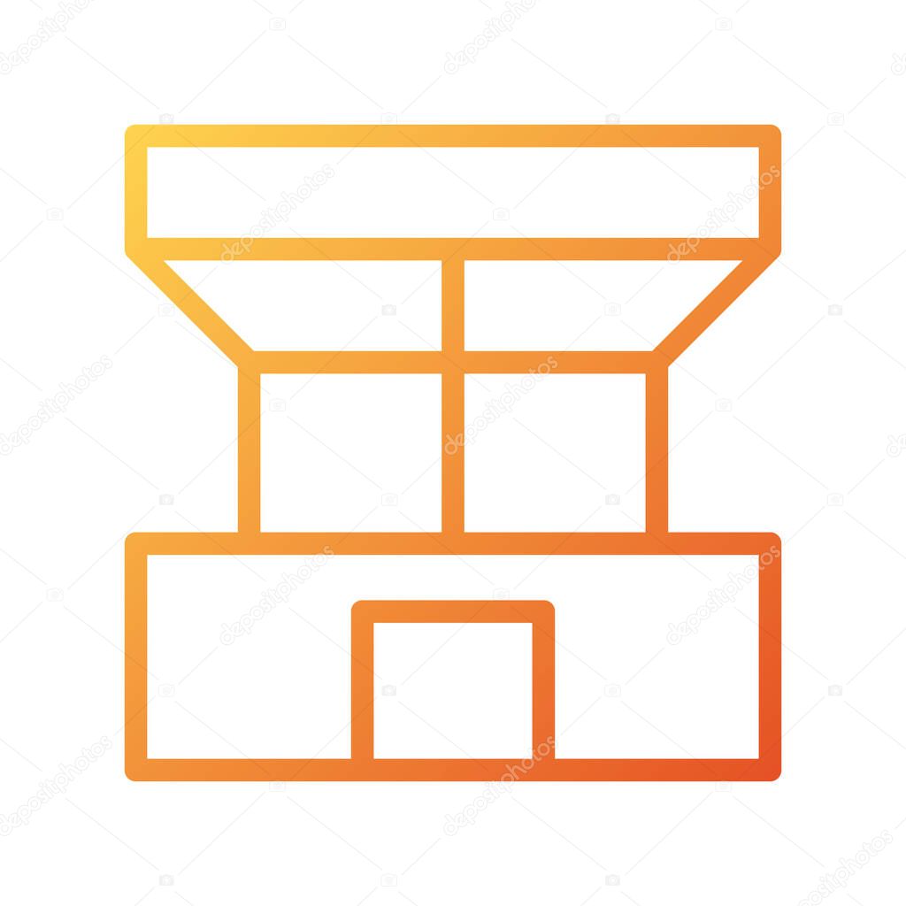 Illustration vector and logo house gradient lines style. icon on white background. Icon sign from modern collection for mobile concept and web apps design. Nice design perfect.