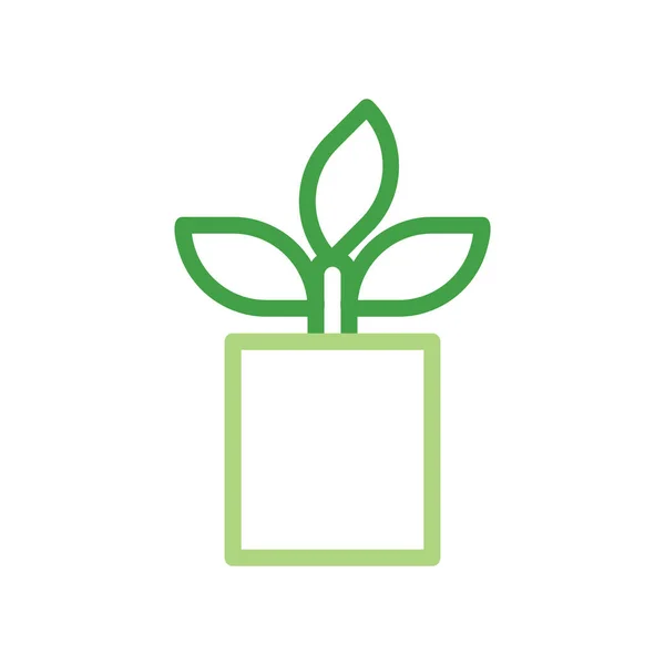 Illustratie Vector Logo Plant Multicolor Stijl Pictogram Witte Achtergrond Pictogram — Stockvector