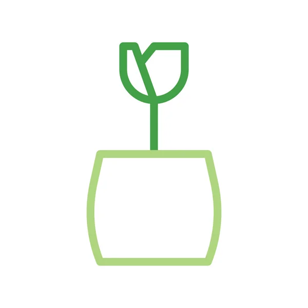 Illustration Vektor Und Logo Pflanze Mehrfarbigen Stil Symbol Auf Weißem — Stockvektor