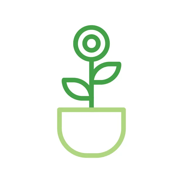 Illustration Vecteur Logo Plante Style Multicolore Icône Sur Fond Blanc — Image vectorielle