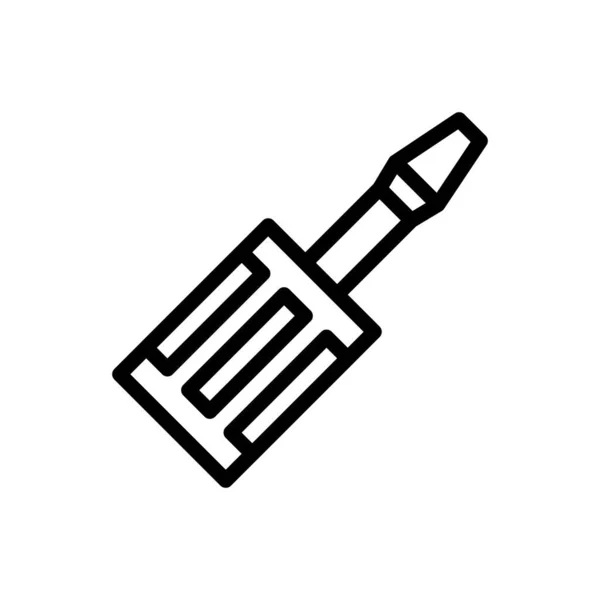 Illustration Vektor Und Logo Schraubenzieher Umreißt Stil Symbol Auf Weißem — Stockvektor